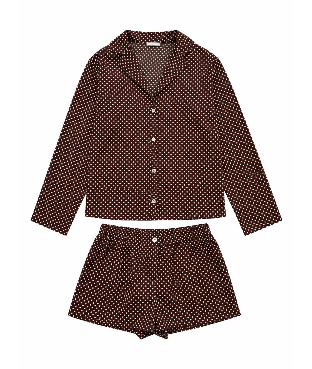 12 STOREEZ Коричневый полиэстеровый костюм с брюками, фото 1