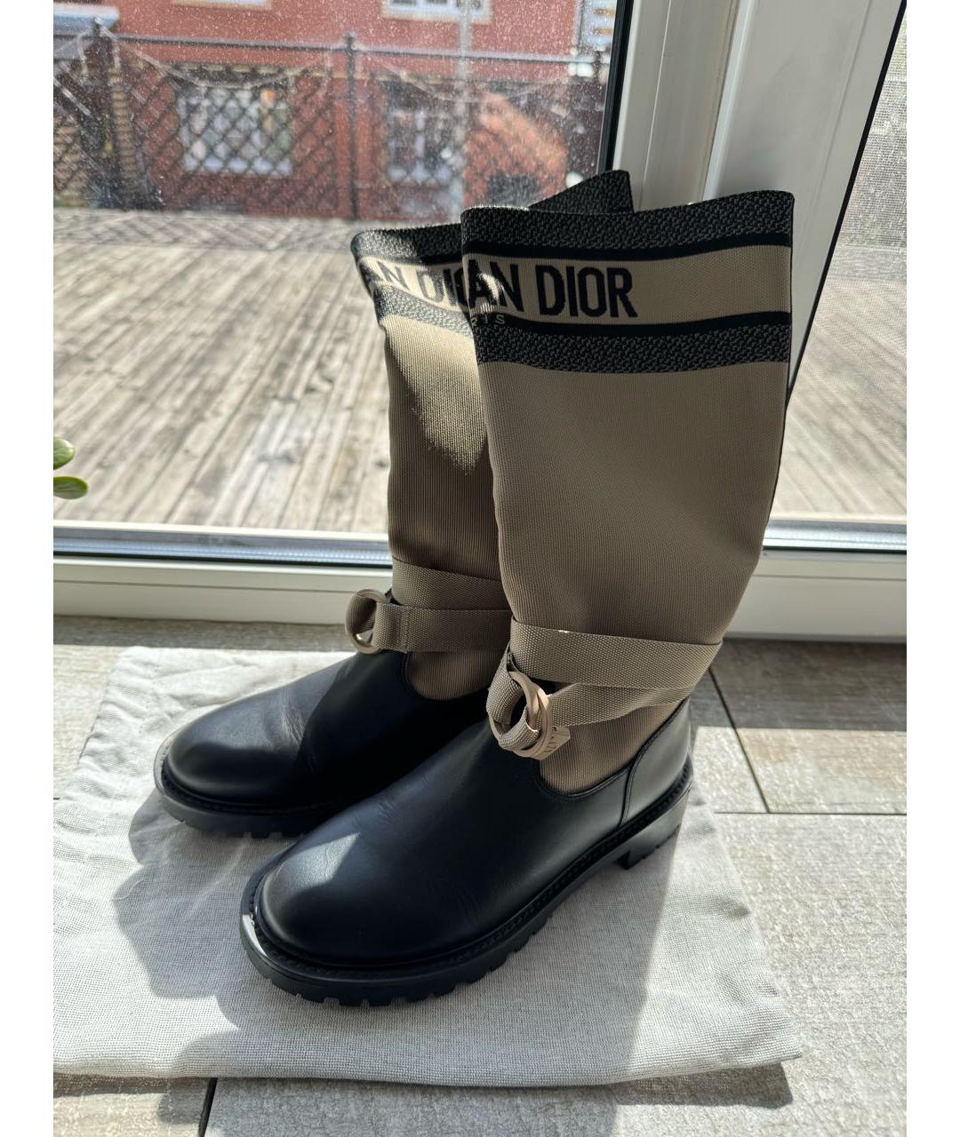 CHRISTIAN DIOR Черные сапоги, фото 6