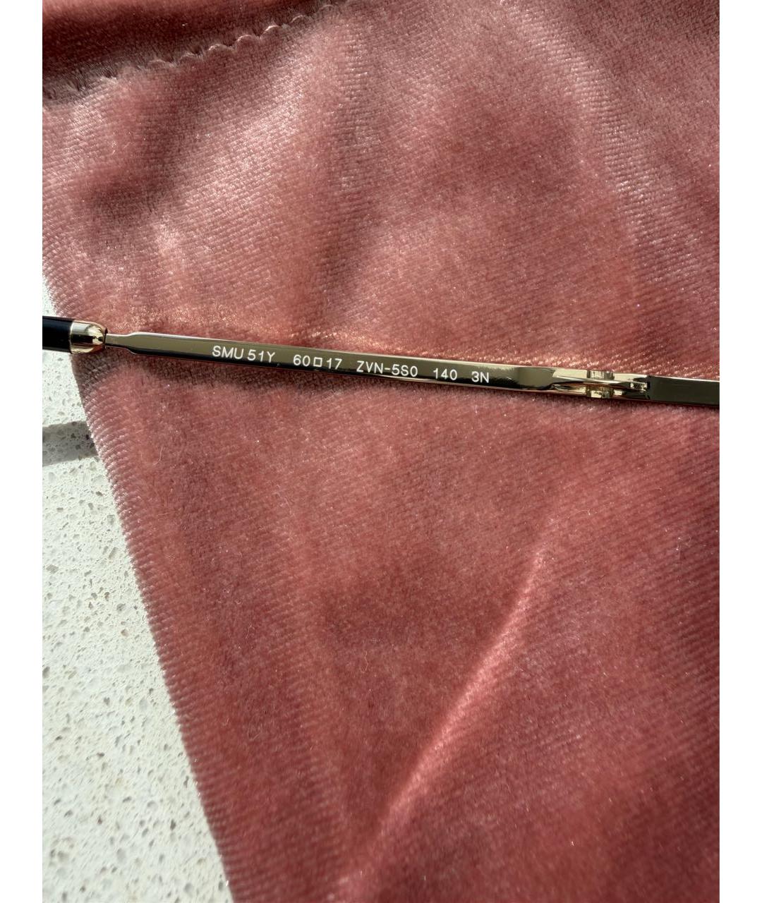 MIU MIU Золотые металлические солнцезащитные очки, фото 6