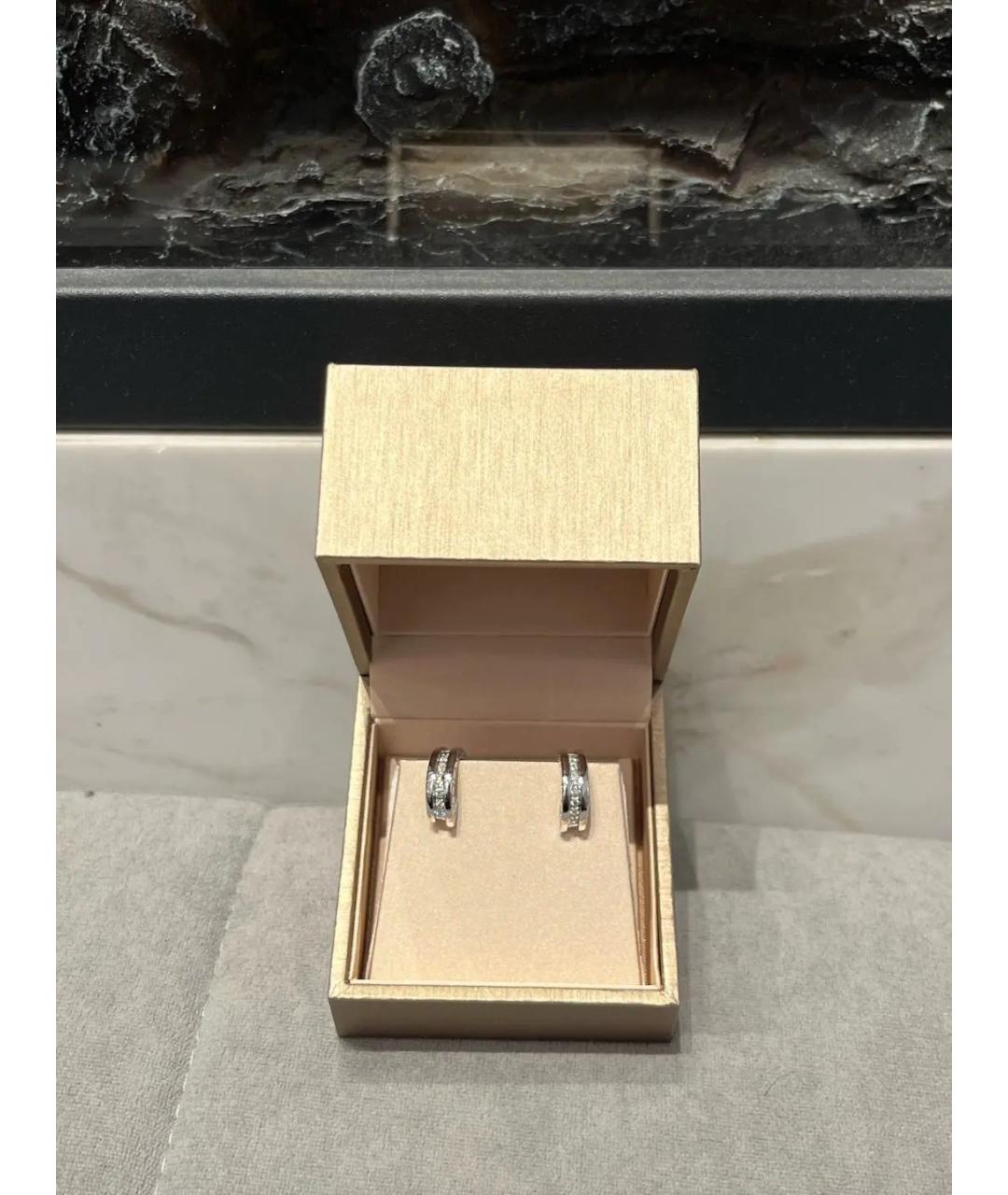 BVLGARI Серебряные серьги из белого золота, фото 2