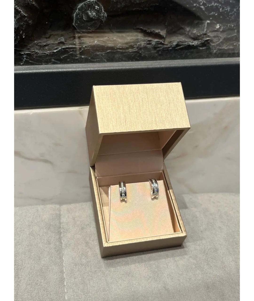 BVLGARI Серебряные серьги из белого золота, фото 3