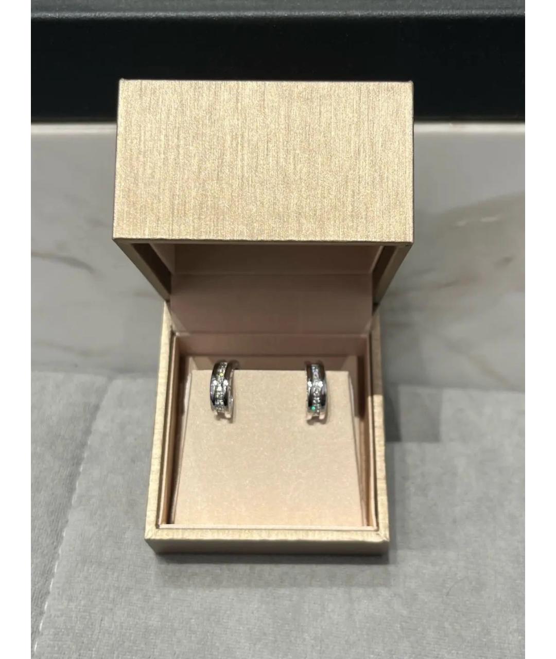 BVLGARI Серебряные серьги из белого золота, фото 4