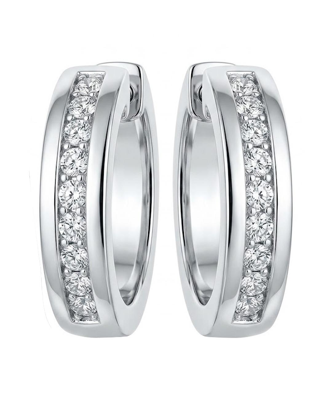 BVLGARI Серебряные серьги из белого золота, фото 1