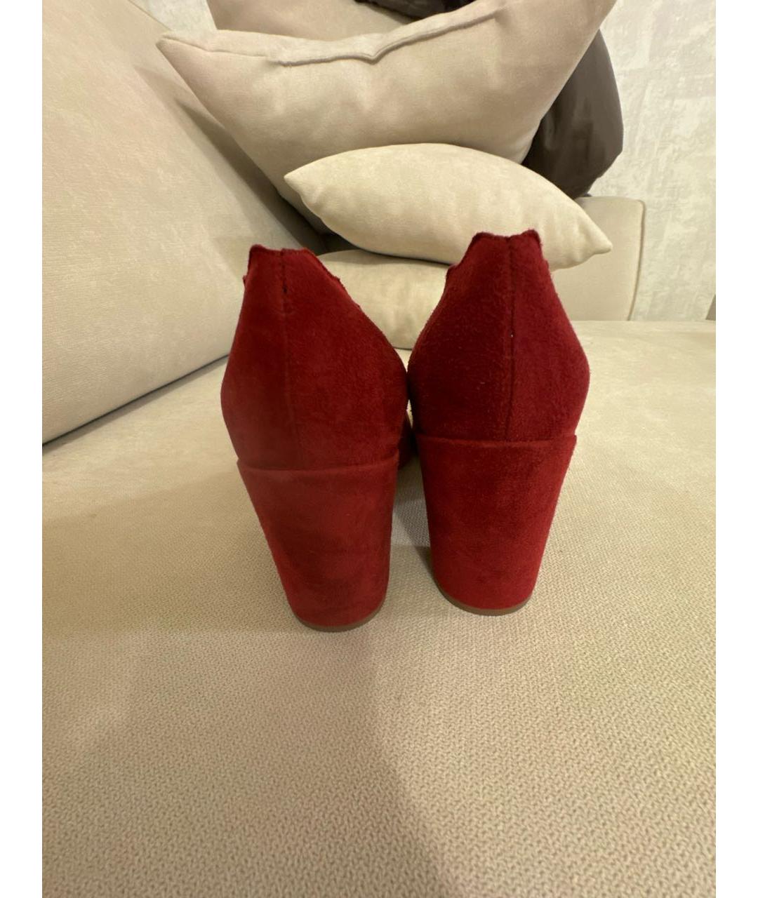 CHLOE Бордовые замшевые туфли, фото 4