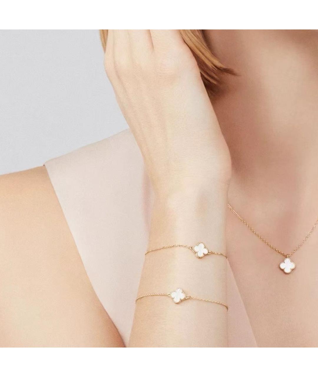 VAN CLEEF & ARPELS Белая подвеска из желтого золота, фото 3