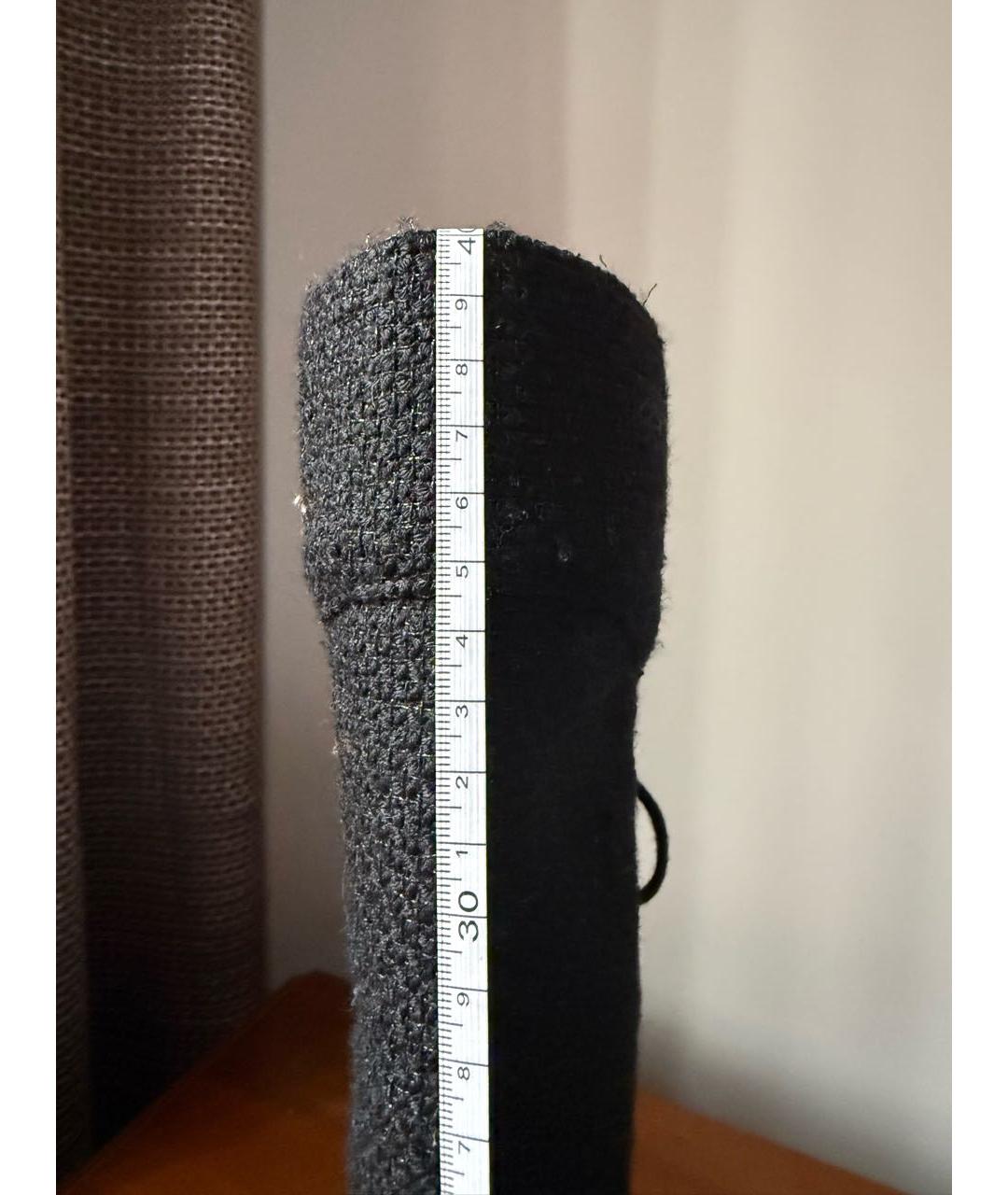 CHANEL Черные текстильные кроссовки, фото 5