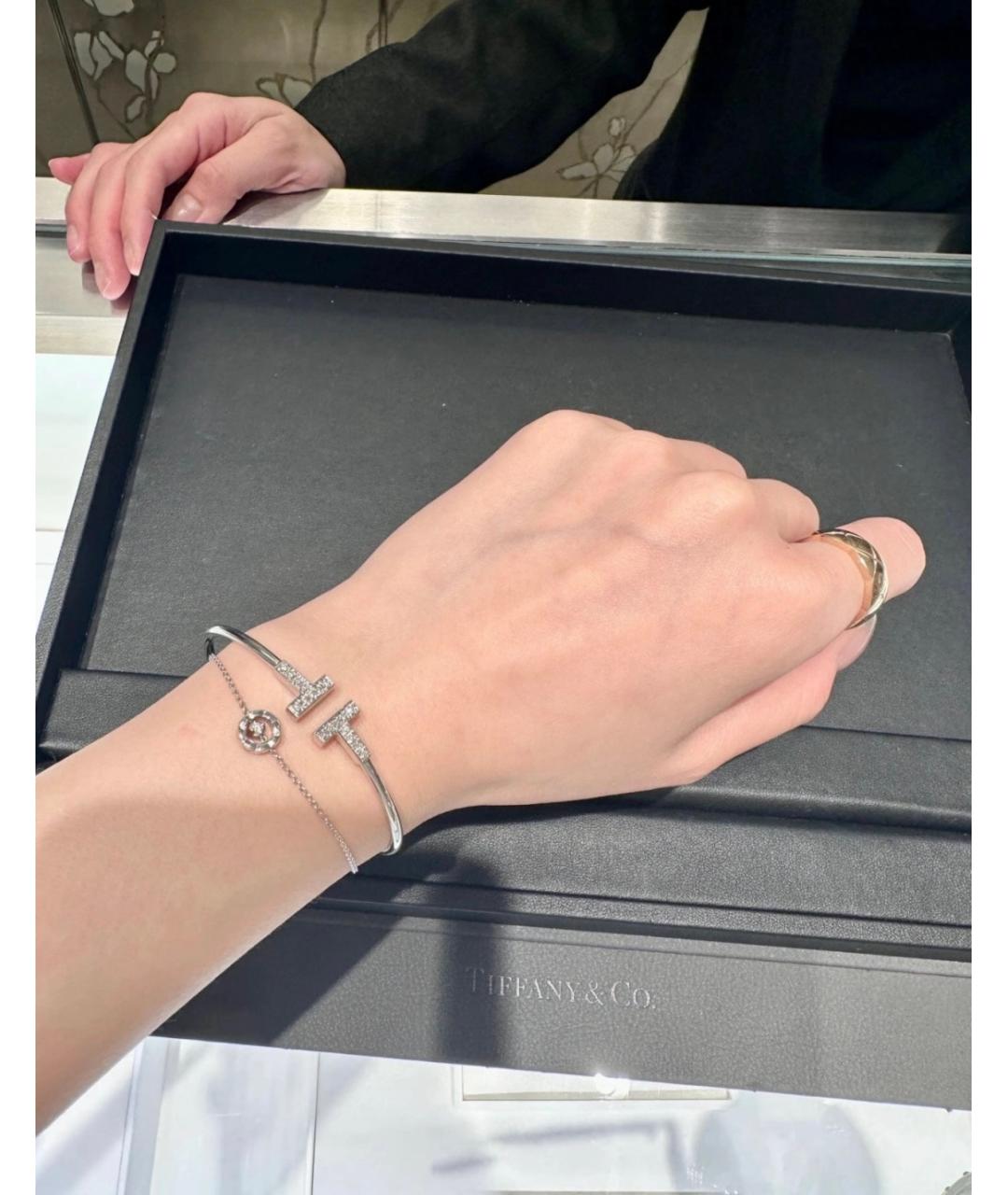 TIFFANY&CO Серебрянный браслет из белого золота, фото 8