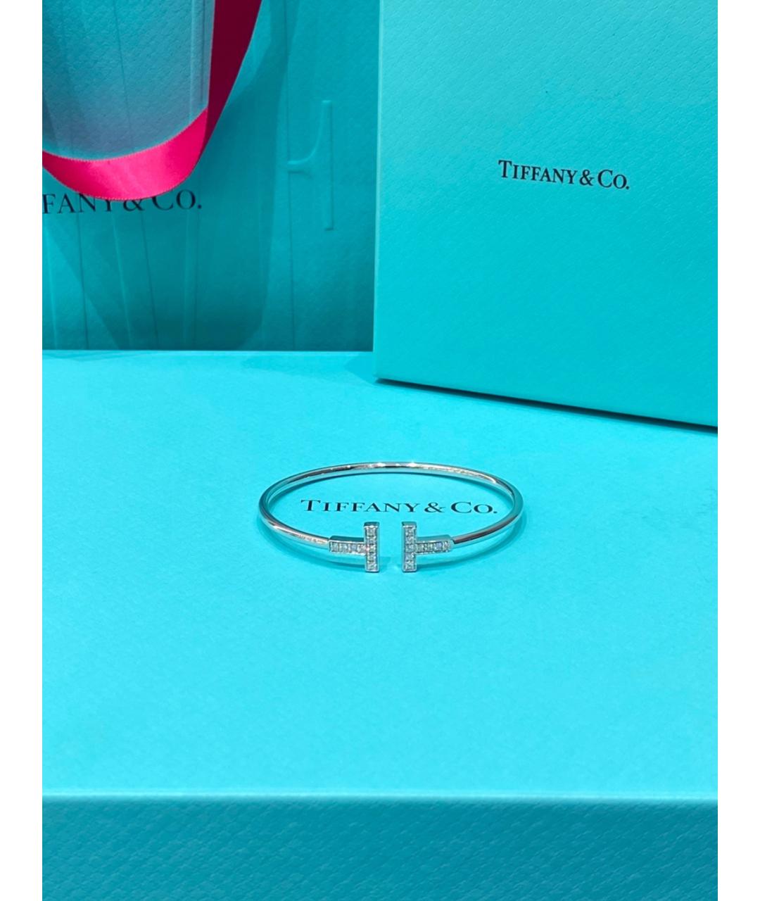 TIFFANY&CO Серебрянный браслет из белого золота, фото 9