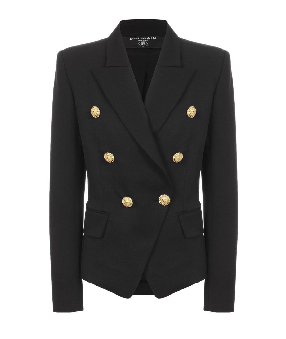 BALMAIN Черный шерстяной жакет/пиджак, фото 5