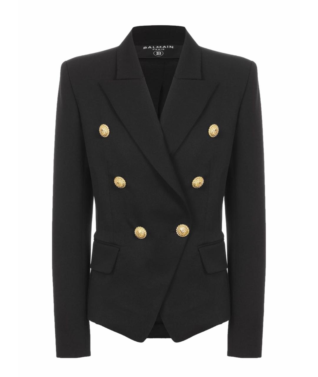 BALMAIN Черный шерстяной жакет/пиджак, фото 1