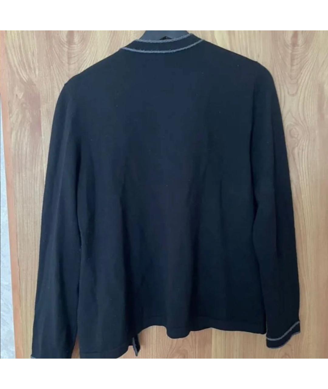 CHANEL Черный шерстяной кардиган, фото 2