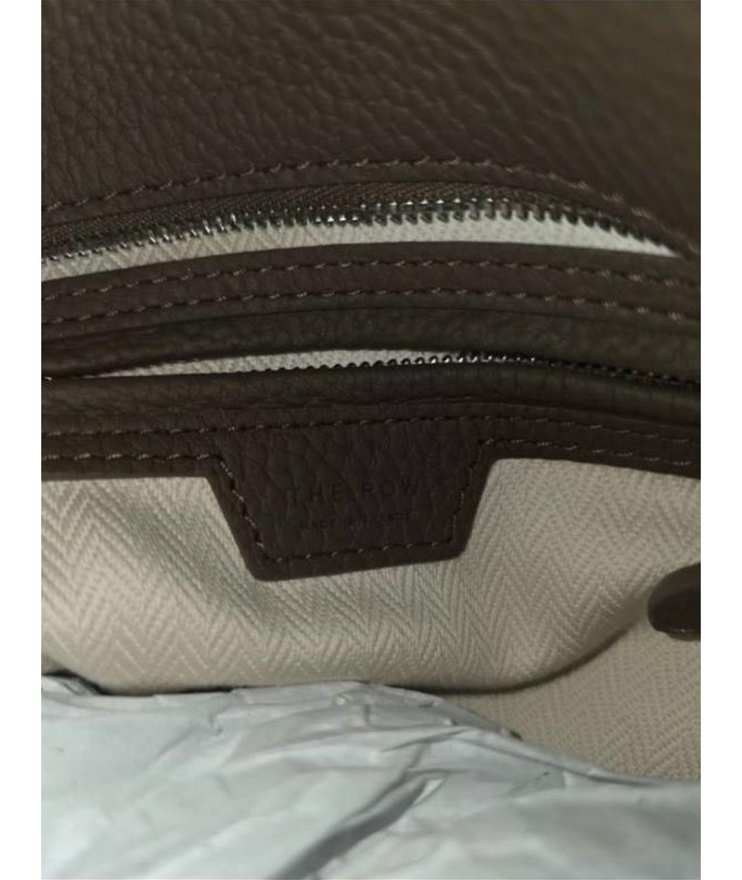 THE ROW Коричневая кожаная сумка тоут, фото 7