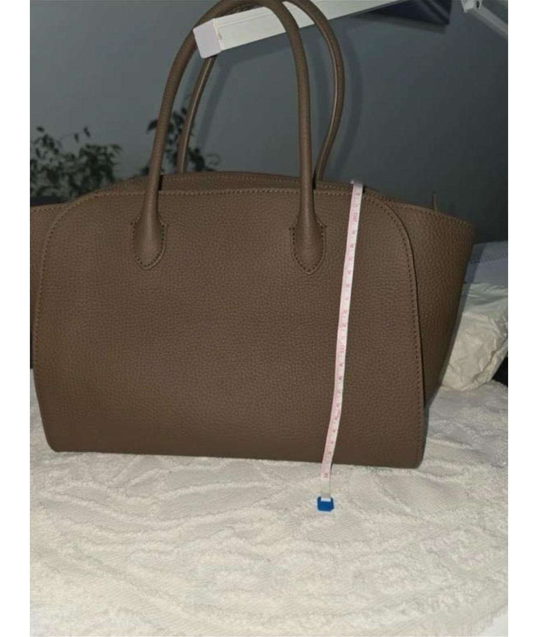 THE ROW Коричневая кожаная сумка тоут, фото 6