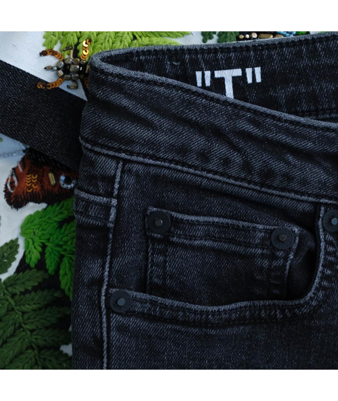 OFF-WHITE Серые хлопковые джинсы слим, фото 5