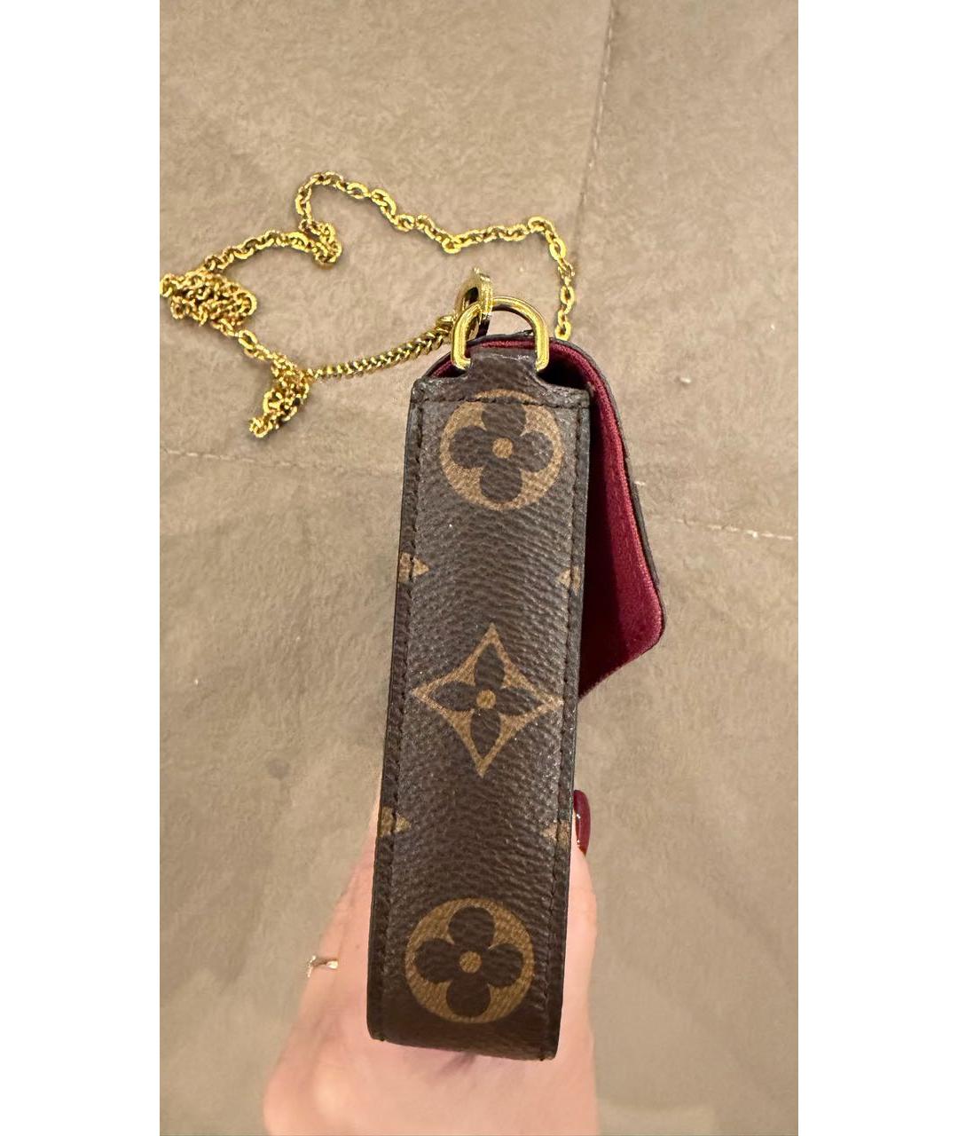 LOUIS VUITTON Коричневая сумка с короткими ручками, фото 3