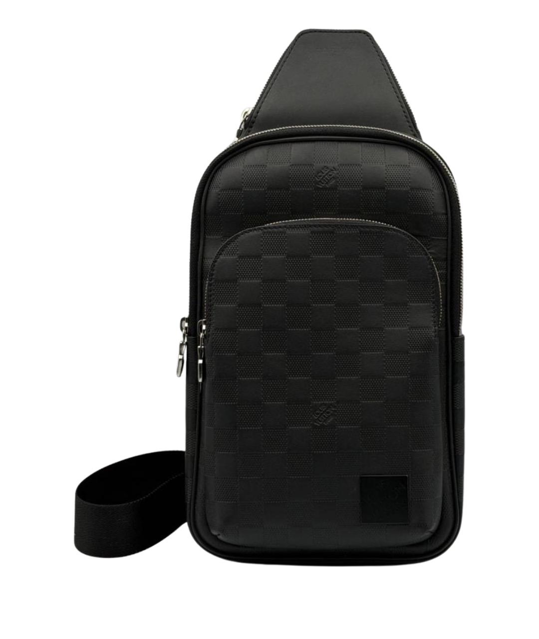 LOUIS VUITTON Черная кожаная сумка на плечо, фото 1