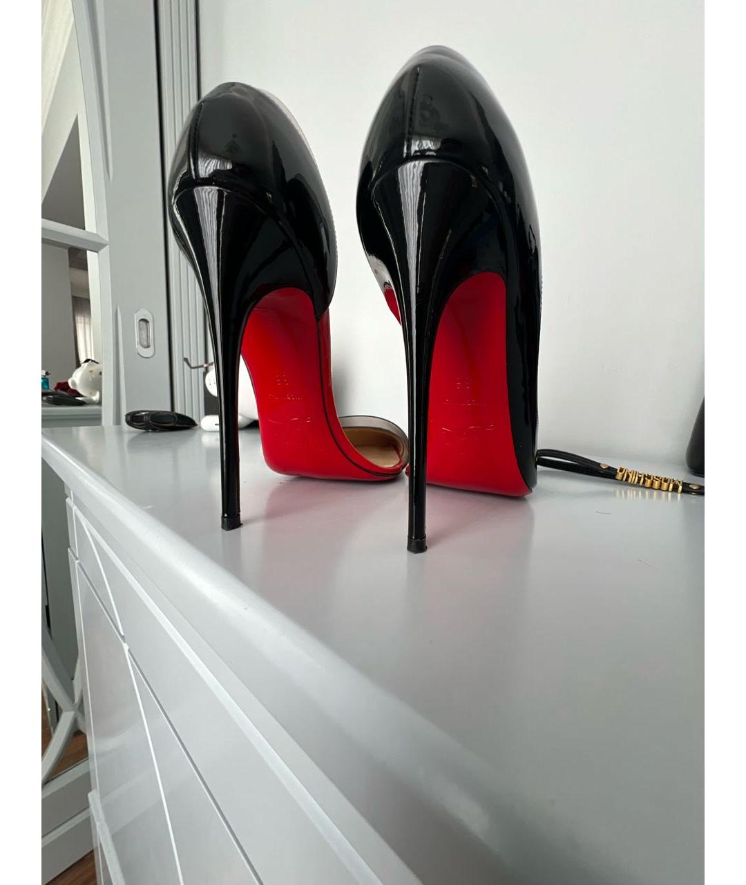 CHRISTIAN LOUBOUTIN Черные туфли из лакированной кожи, фото 4