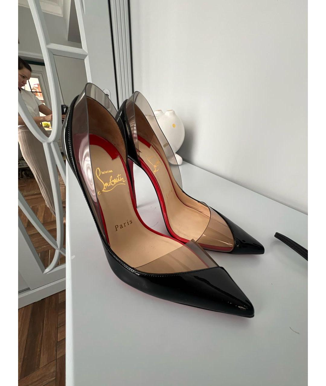 CHRISTIAN LOUBOUTIN Черные туфли из лакированной кожи, фото 6