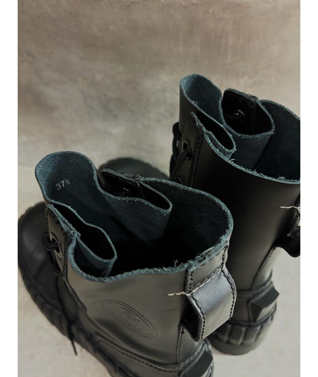 MM6 MAISON MARGIELA Черные кожаные ботинки, фото 8