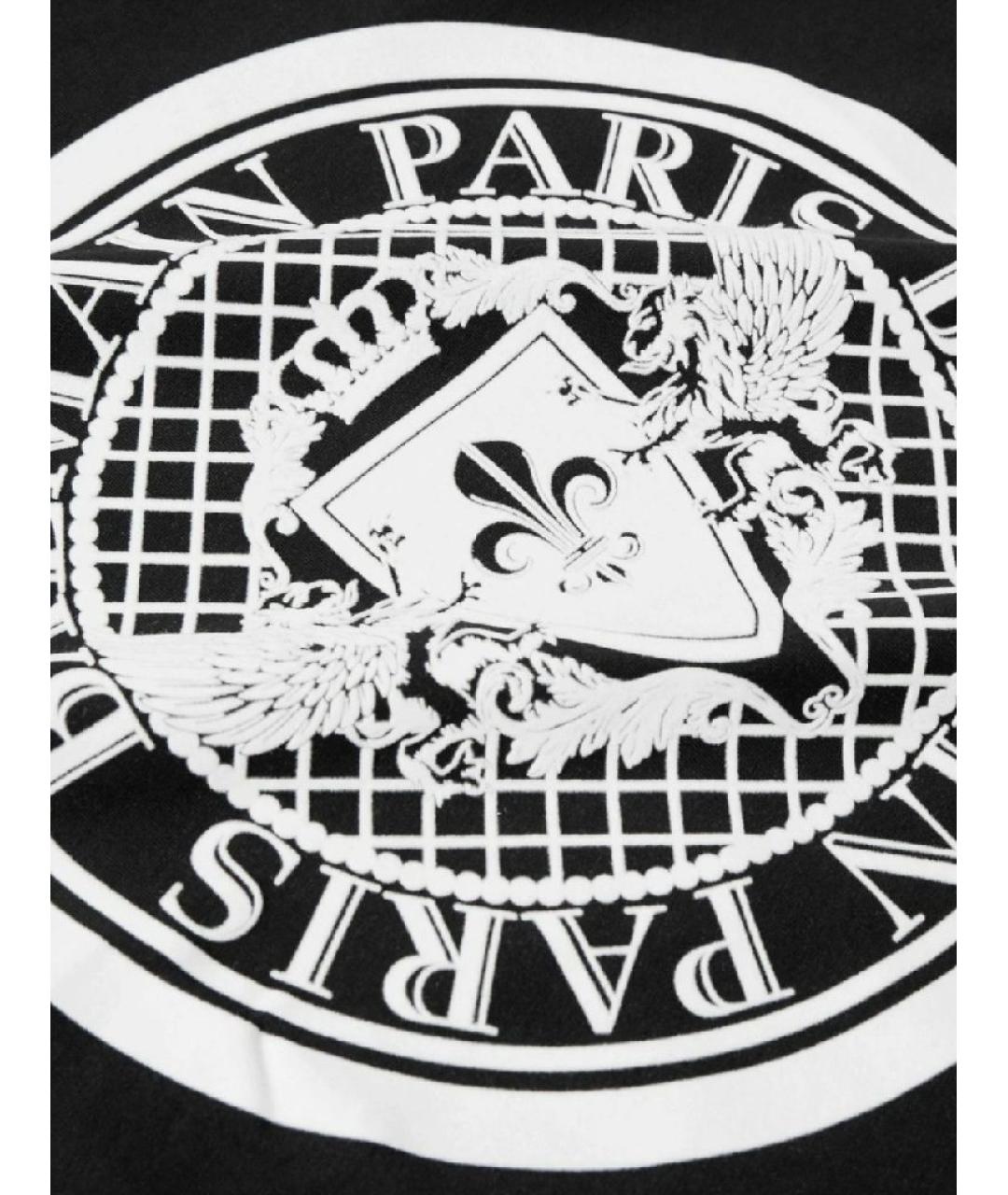 BALMAIN Черная хлопковая детская футболка, фото 2