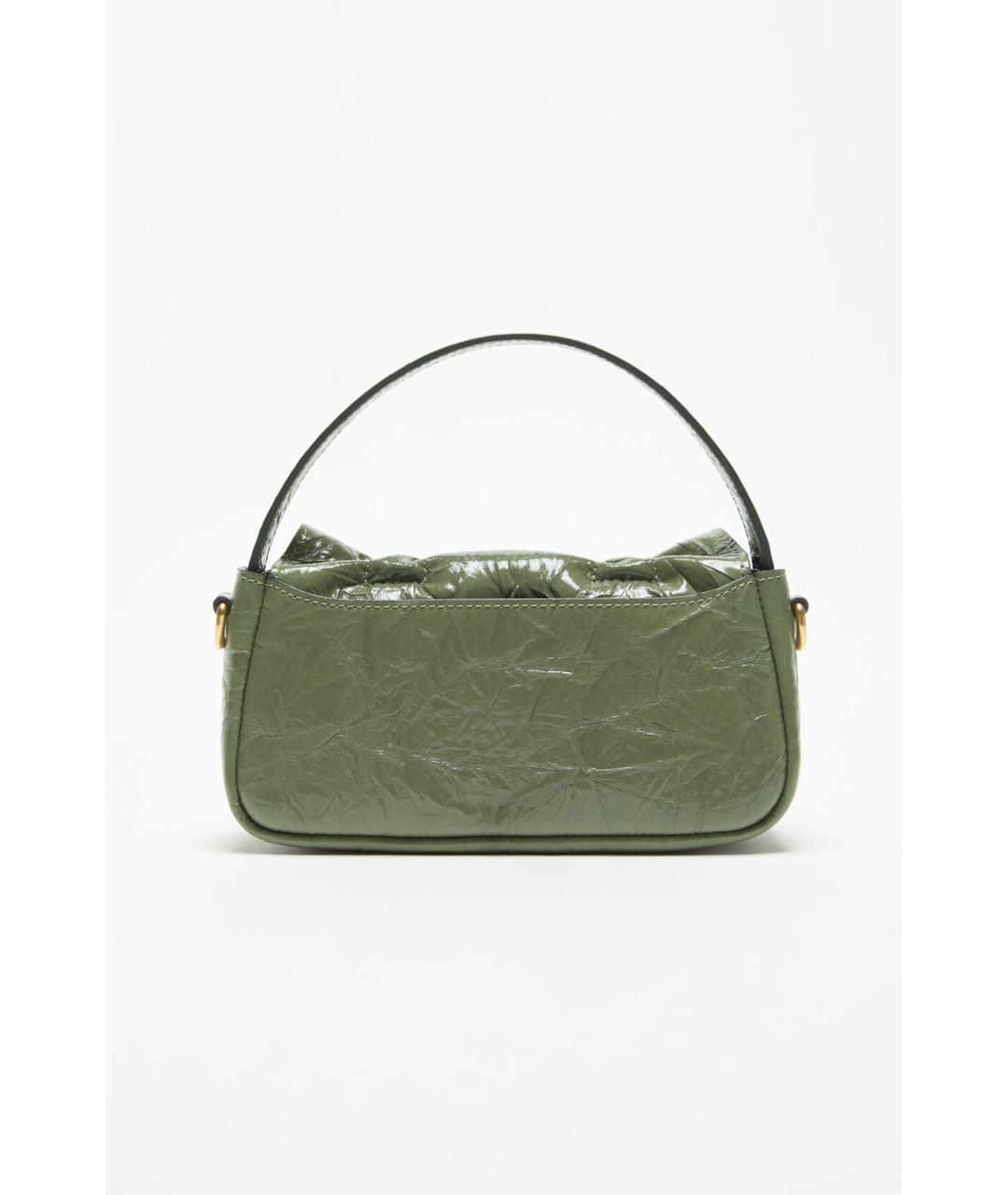 ACNE STUDIOS Зеленая кожаная сумка через плечо, фото 3