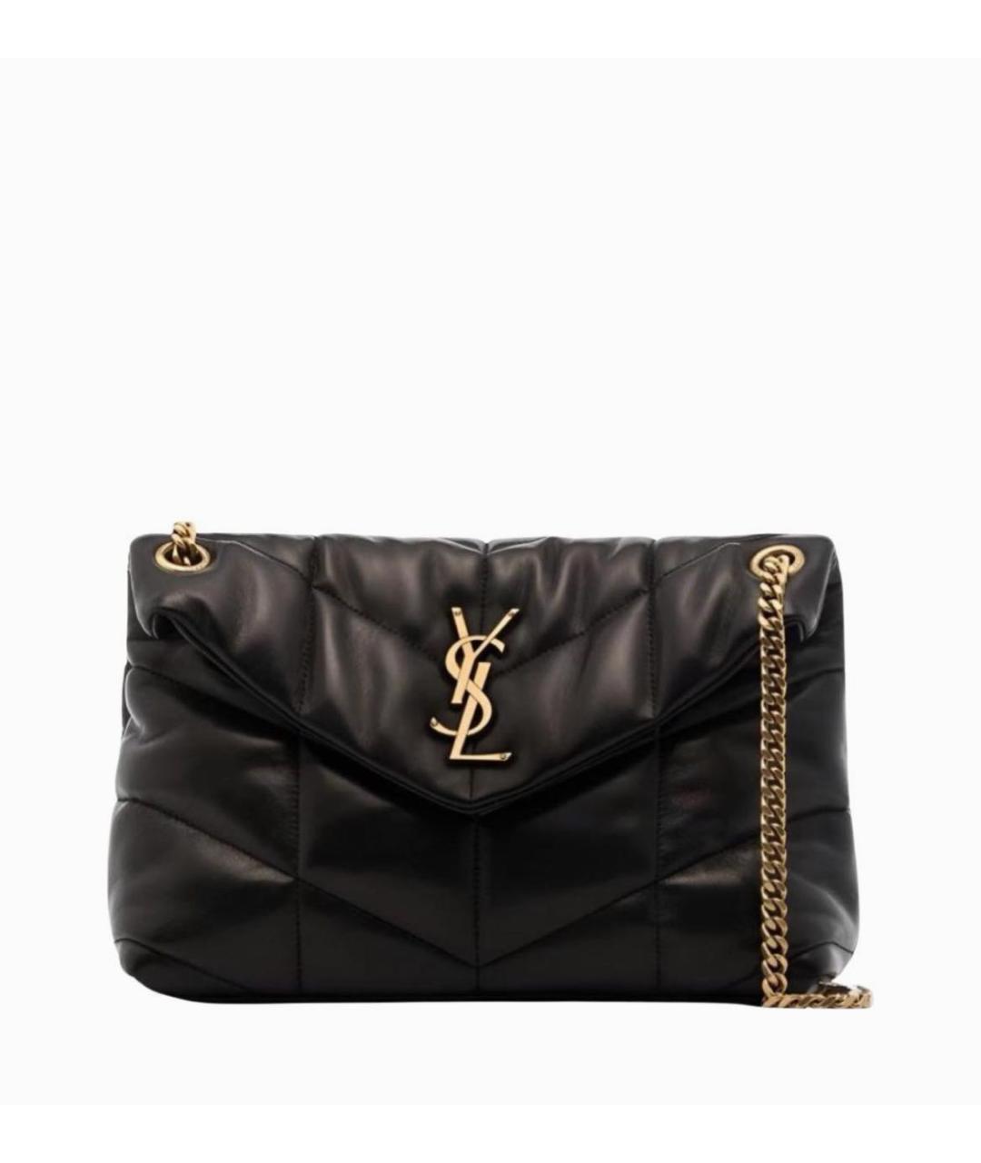 SAINT LAURENT Черная кожаная сумка через плечо, фото 6