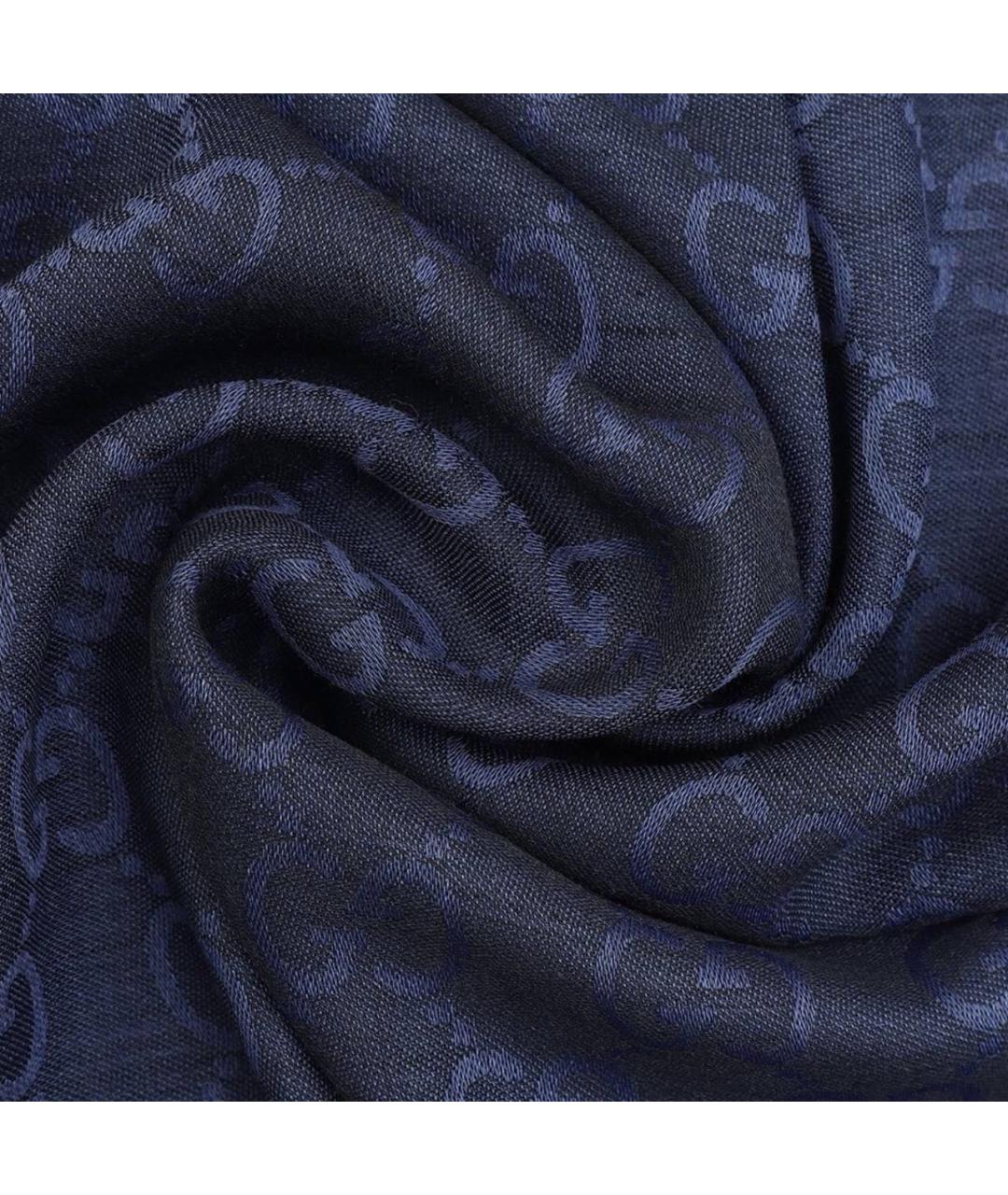 GUCCI Темно-синий шарф, фото 3