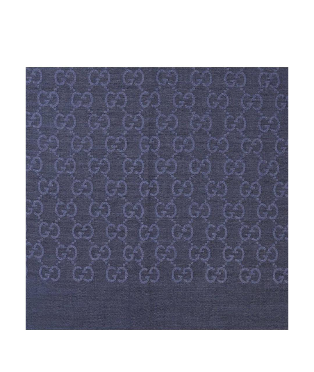 GUCCI Темно-синий шарф, фото 1