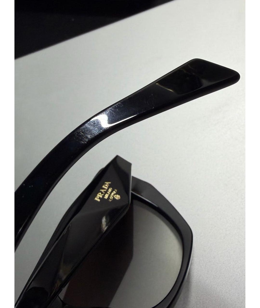 PRADA Черные пластиковые солнцезащитные очки, фото 7