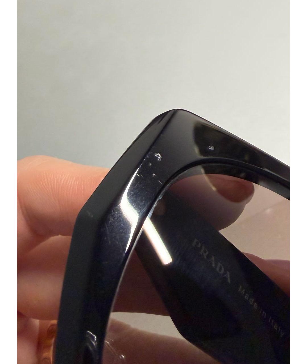 PRADA Черные пластиковые солнцезащитные очки, фото 6