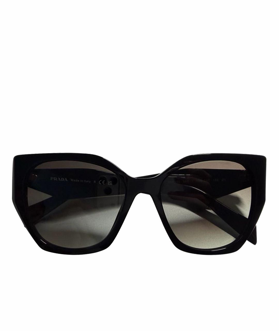 PRADA Черные пластиковые солнцезащитные очки, фото 1