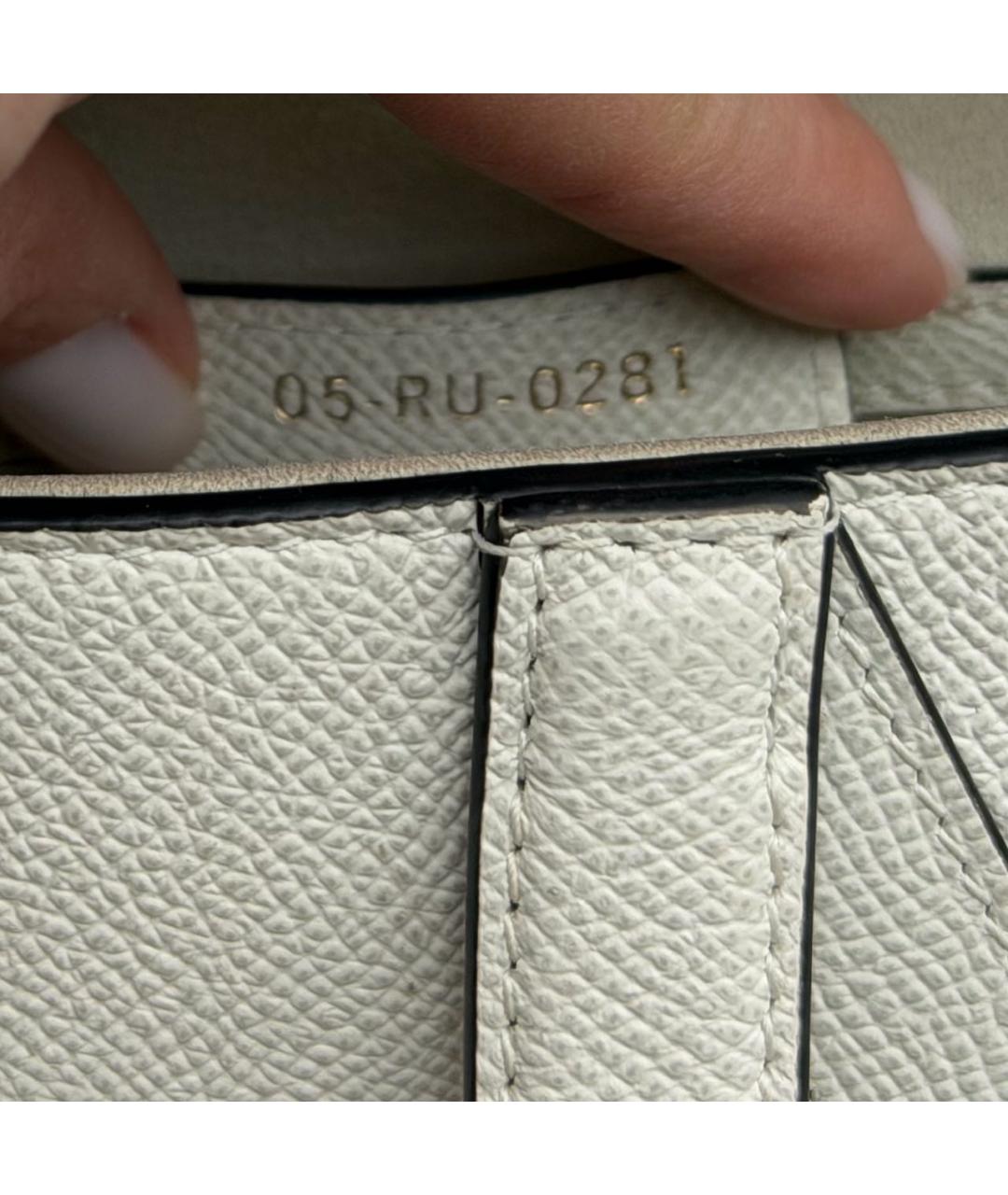 CHRISTIAN DIOR Белая кожаная сумка с короткими ручками, фото 6