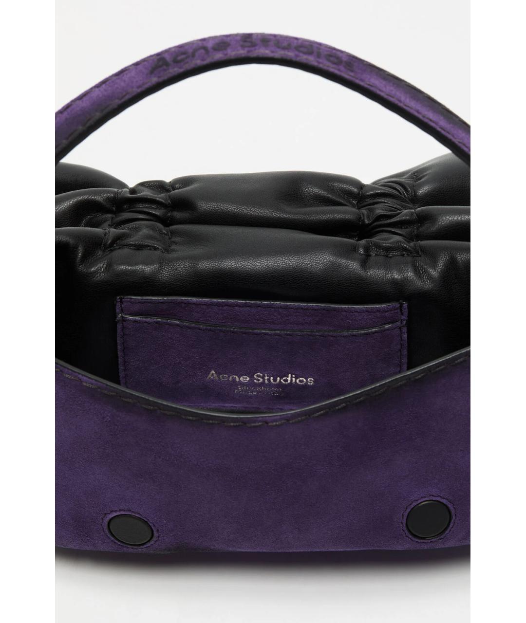 ACNE STUDIOS Фиолетовая замшевая сумка через плечо, фото 6