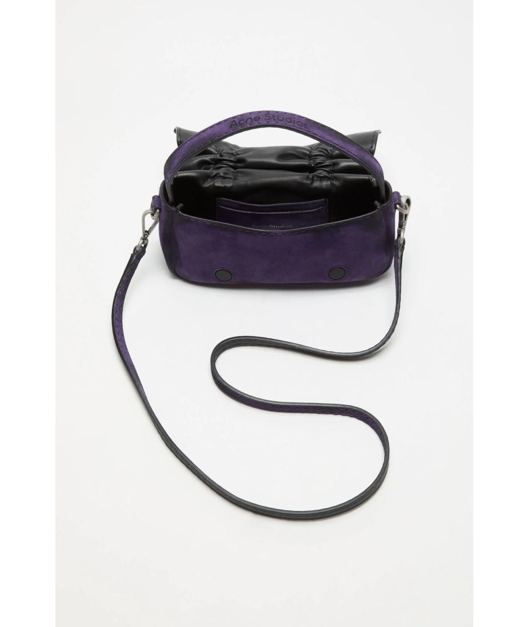 ACNE STUDIOS Фиолетовая замшевая сумка через плечо, фото 2