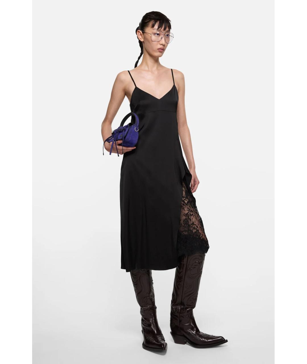 ACNE STUDIOS Фиолетовая замшевая сумка через плечо, фото 3