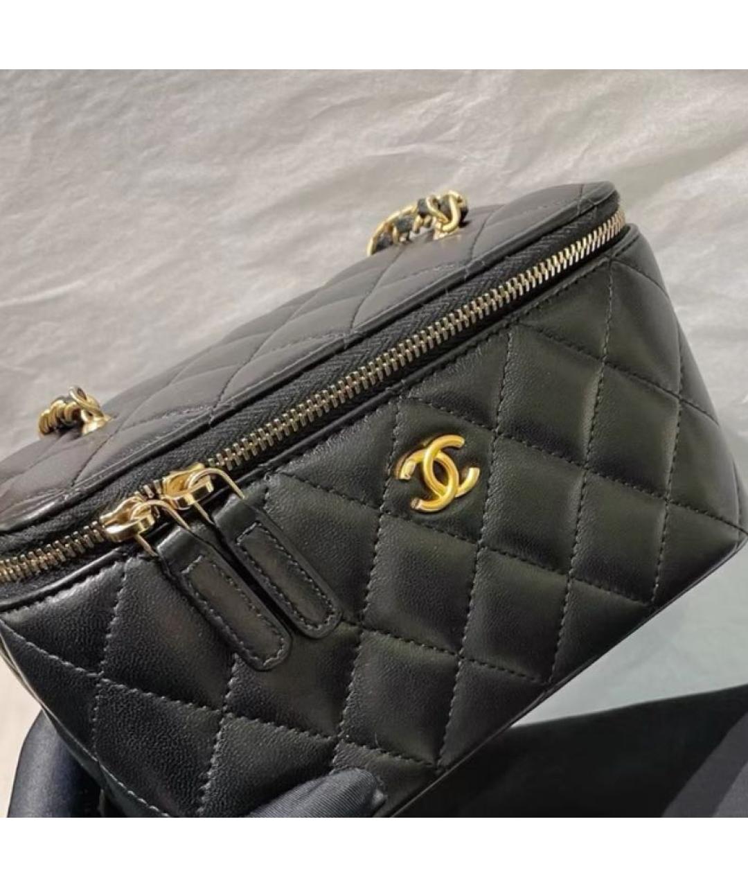 CHANEL Черная кожаная сумка через плечо, фото 3