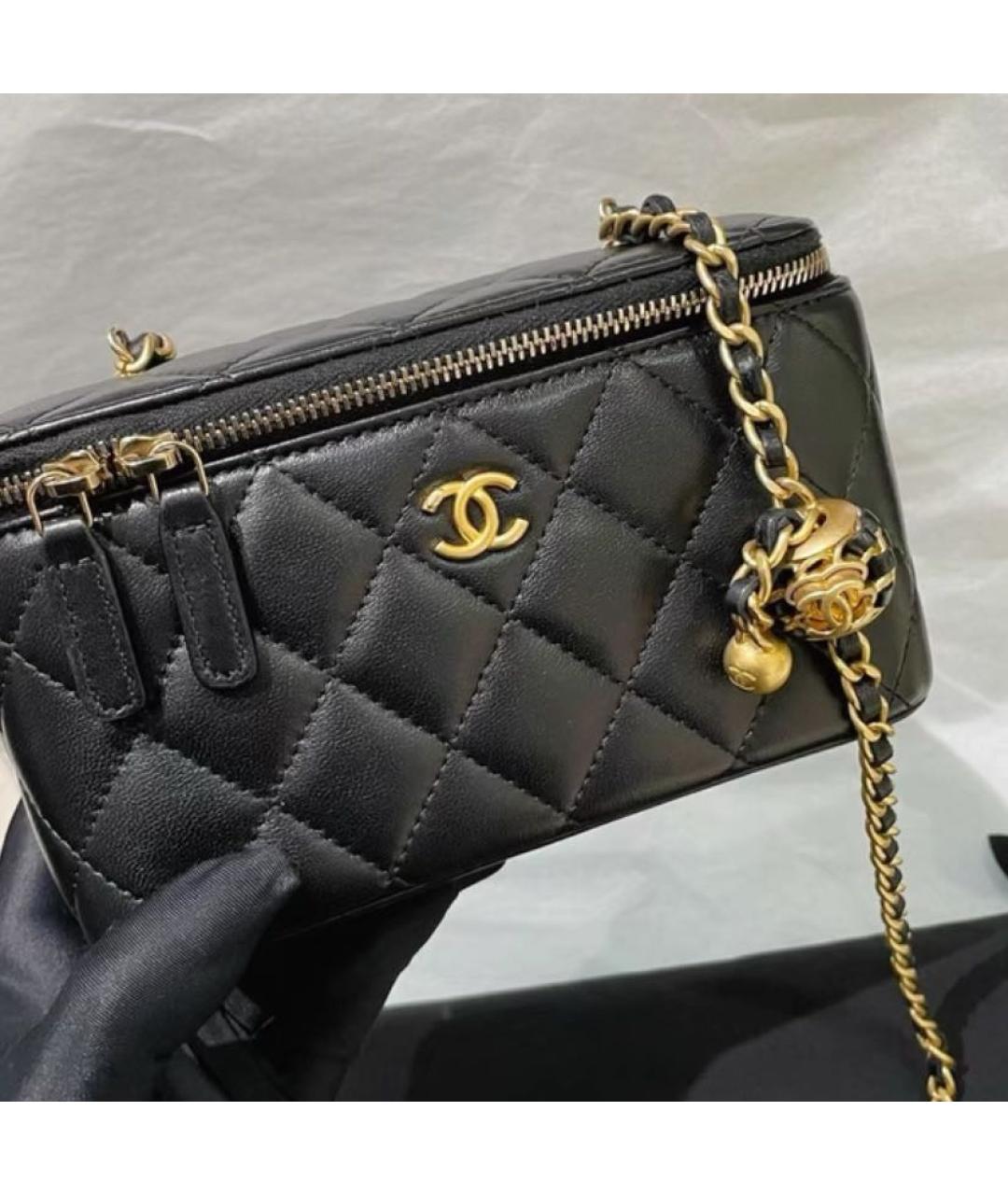 CHANEL Черная кожаная сумка через плечо, фото 4