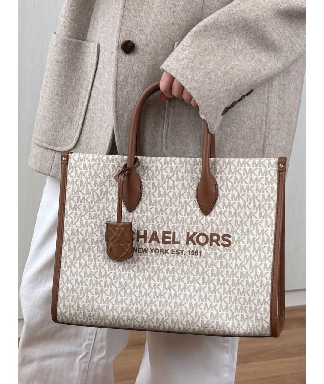 MICHAEL KORS Бежевая сумка тоут, фото 5