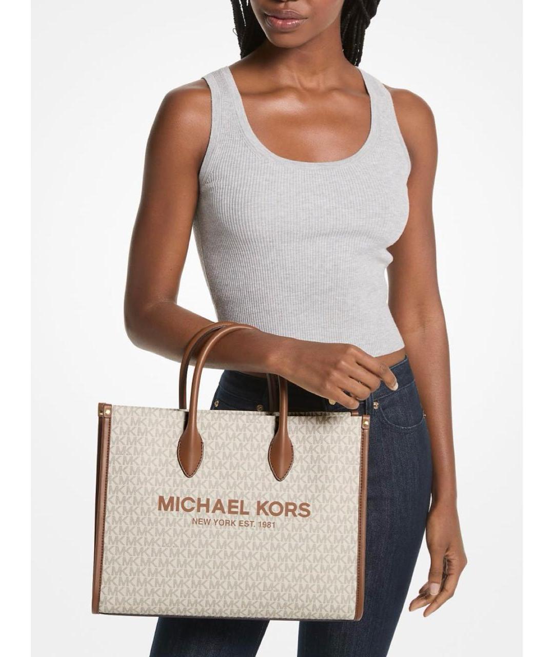 MICHAEL KORS Бежевая сумка тоут, фото 3