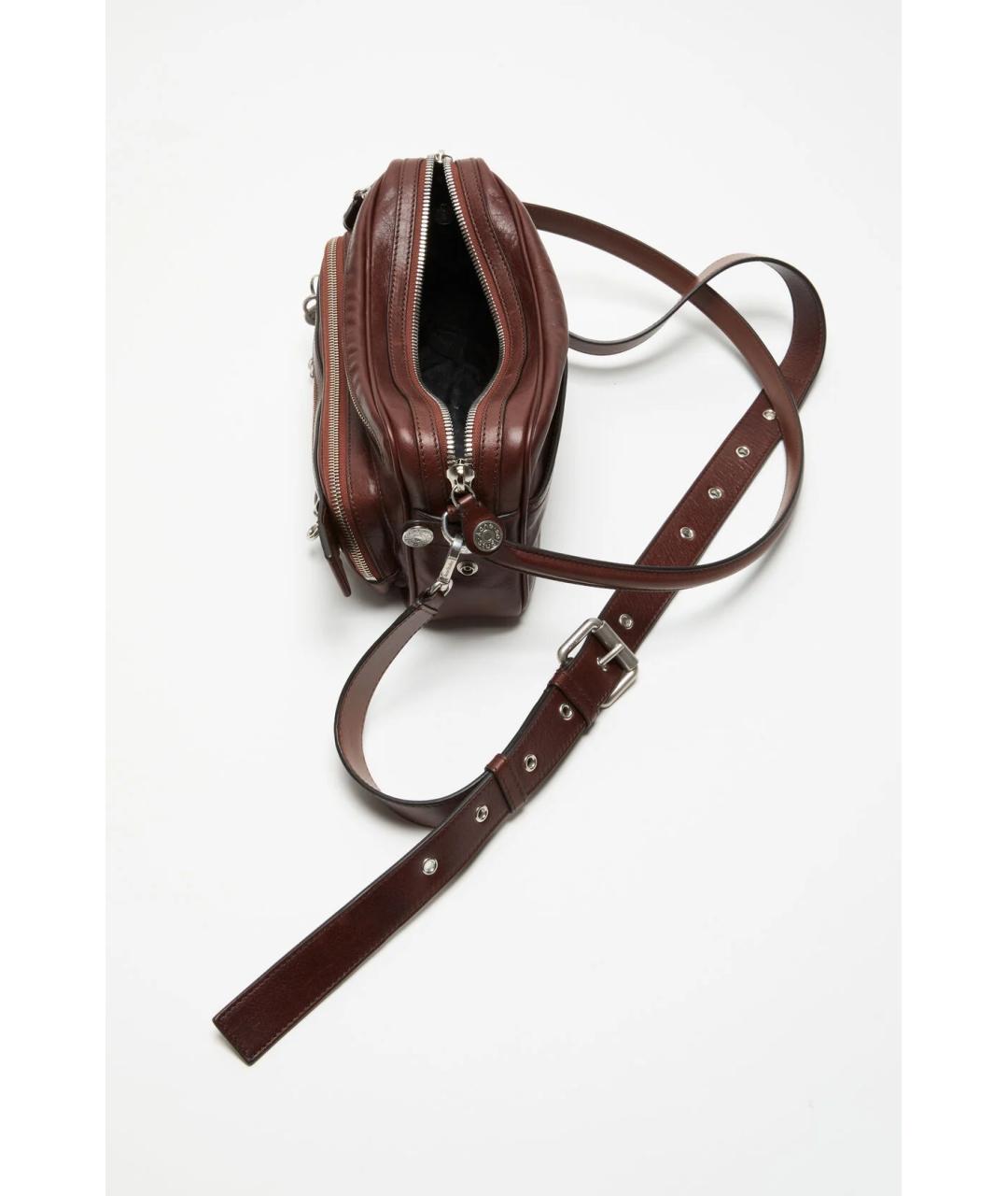 ACNE STUDIOS Коричневая кожаная сумка через плечо, фото 3