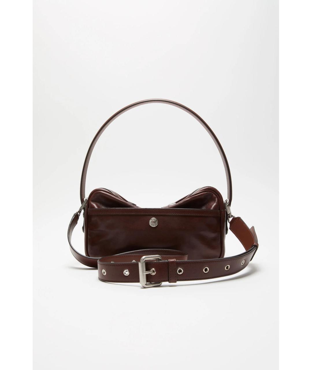 ACNE STUDIOS Коричневая кожаная сумка через плечо, фото 2