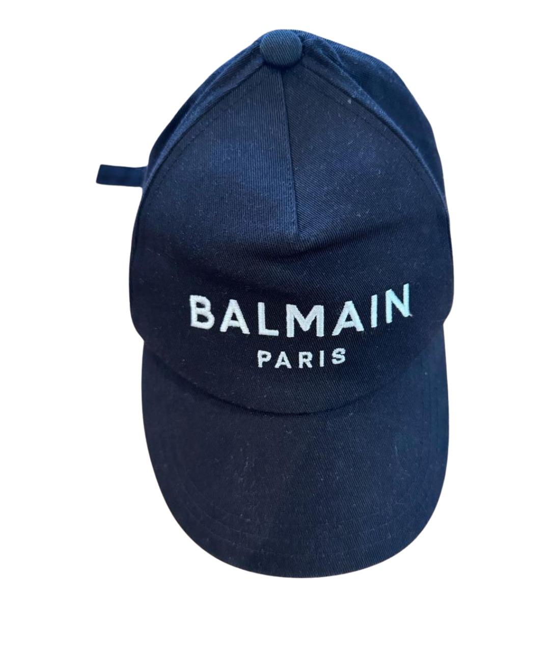 BALMAIN Черная хлопковая кепка, фото 1