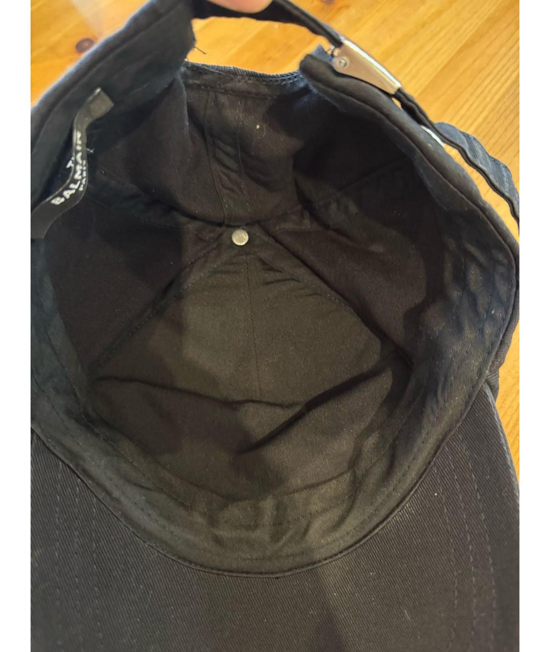 BALMAIN Черная хлопковая кепка, фото 5