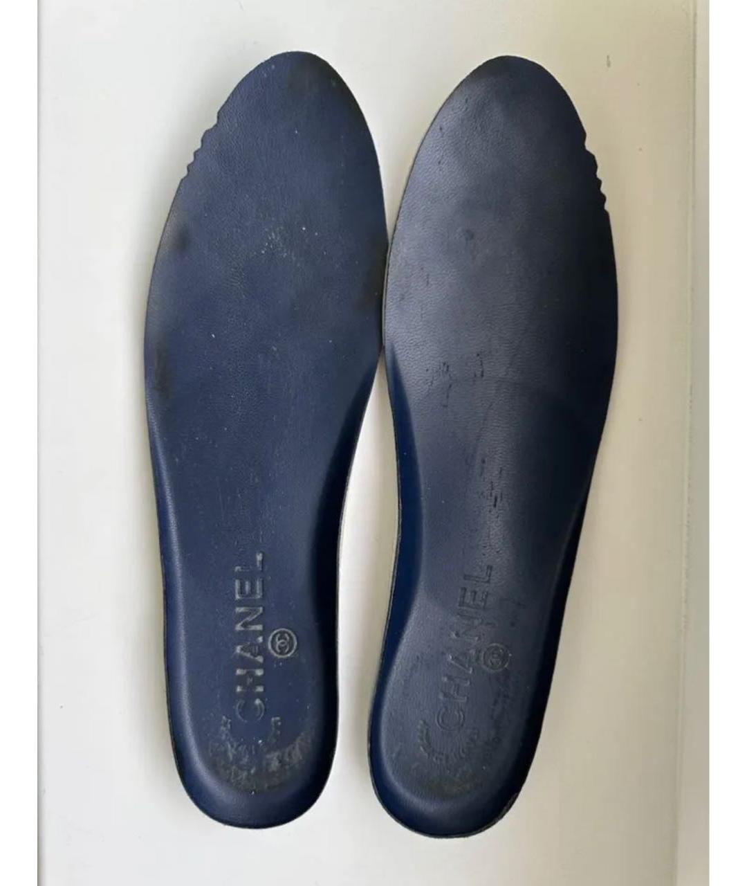 CHANEL Черные кожаные кеды, фото 7