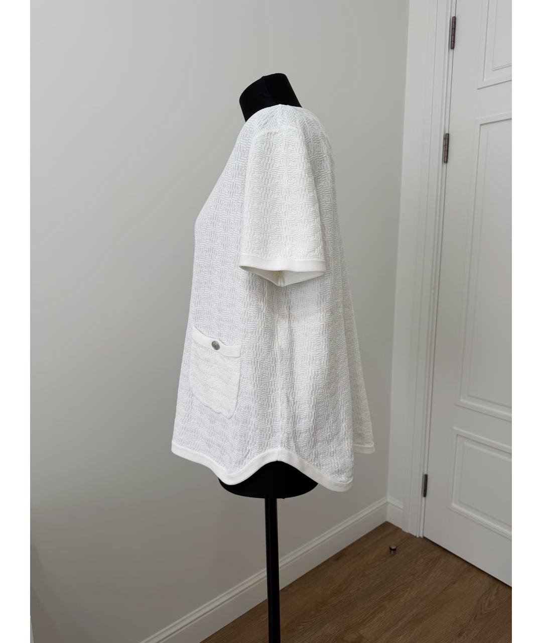 CHANEL Белая хлопковая футболка, фото 5