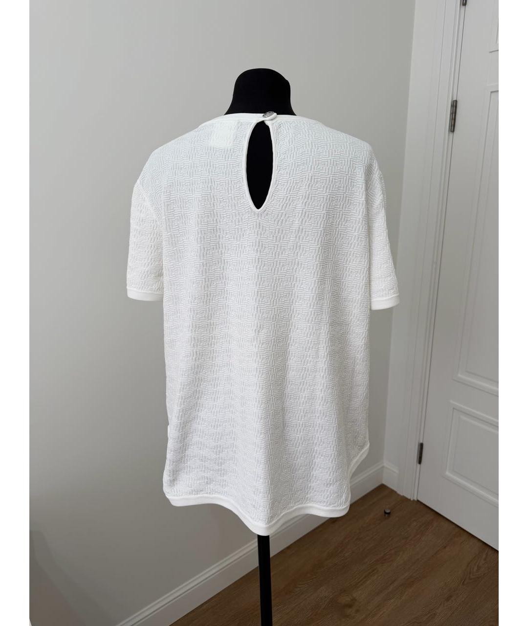 CHANEL Белая хлопковая футболка, фото 2