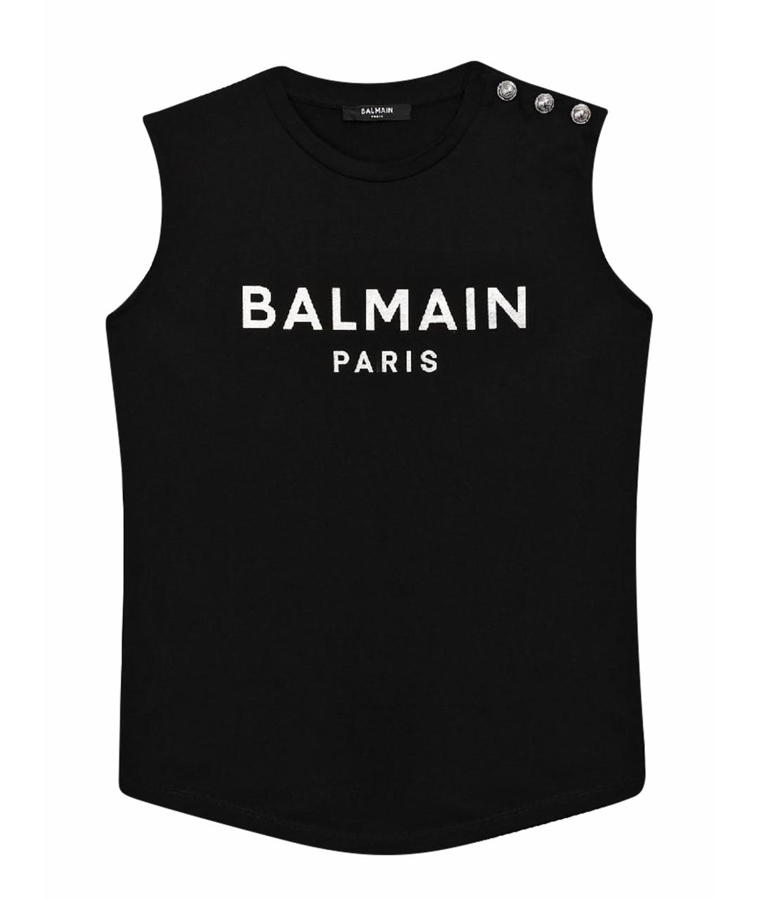 BALMAIN Черный хлопковый детская футболка / топ, фото 1