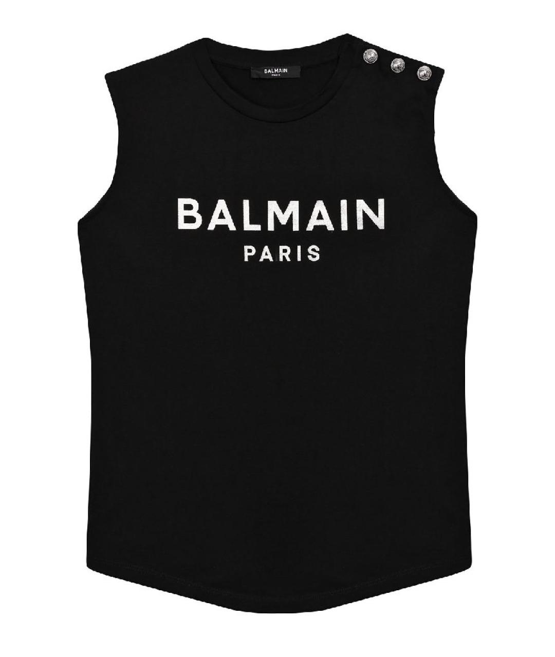 BALMAIN Черный хлопковый детская футболка / топ, фото 5