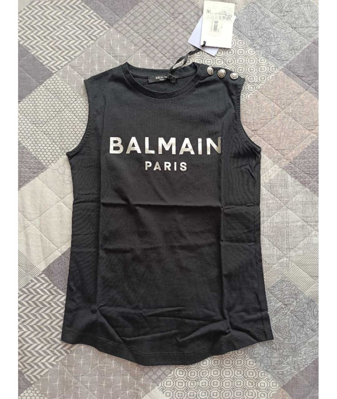 BALMAIN Черный хлопковый детская футболка / топ, фото 4