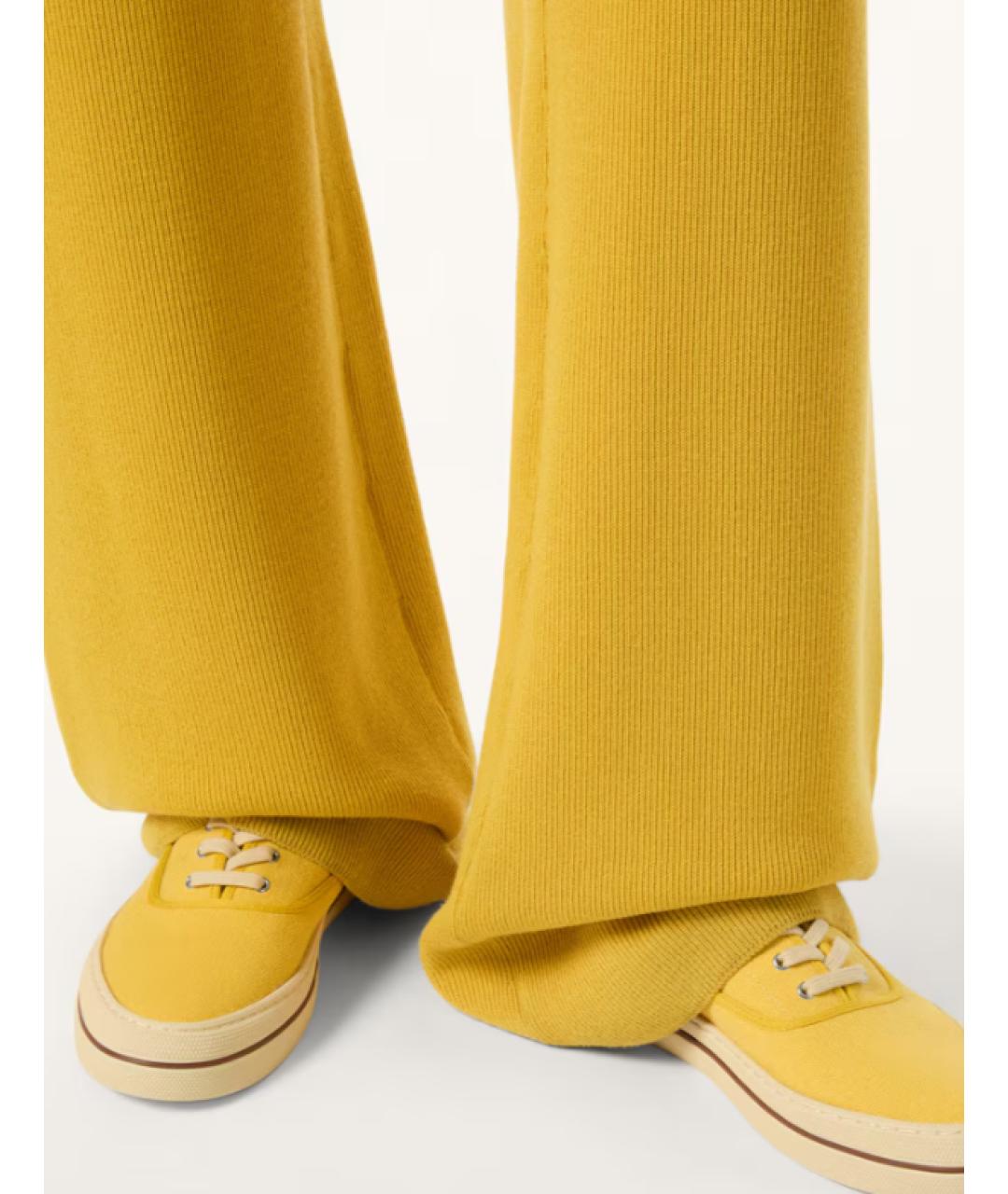 LORO PIANA Желтые текстильные кеды, фото 6